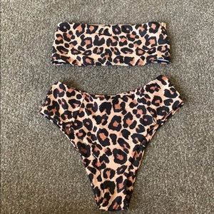 Leopard swim suit